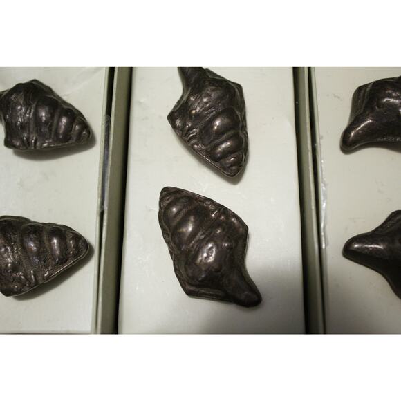 Lot of 12 SPI Brass Seashell Shell Cabinet Drawer Pulls knobs - New in Box - Picture 3 of 5